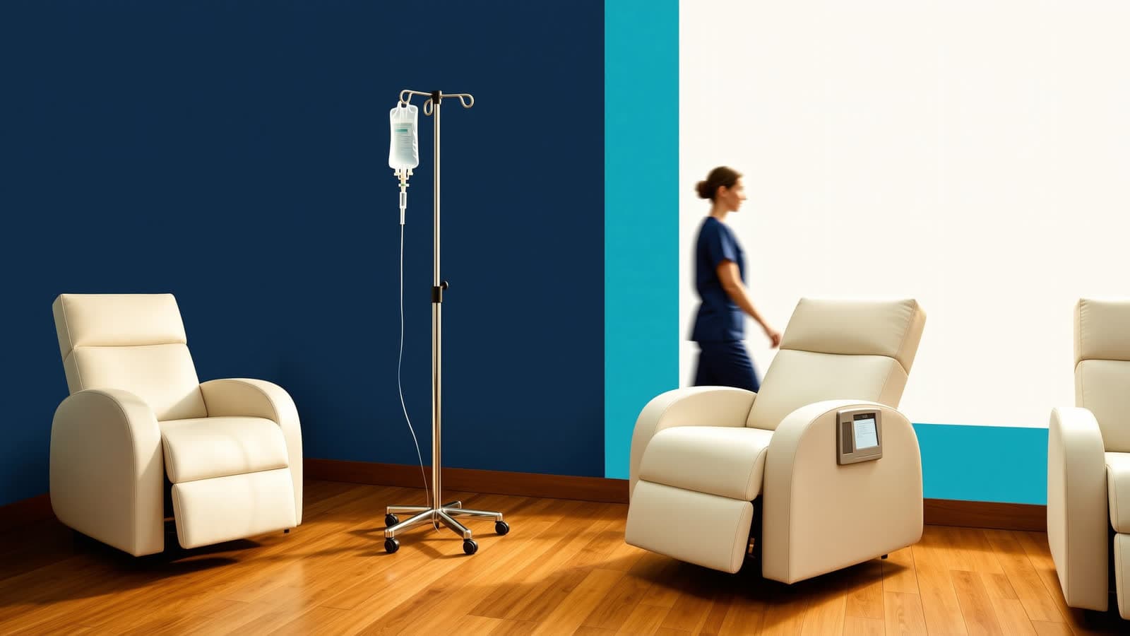 Kentuckiana Integrative Medicine IV therapy room, softly lit